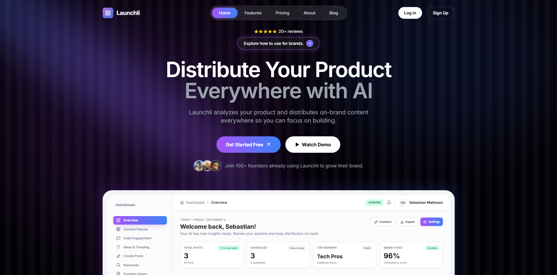 Launchli – Distribute Your Product Everywhere with AI